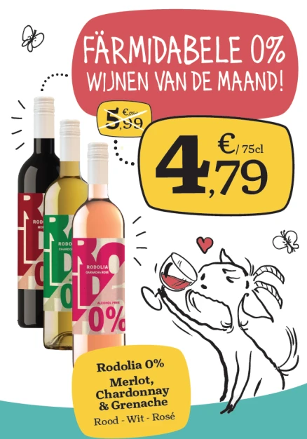 Wijnen van de maand: Rodolia 0% 🍷