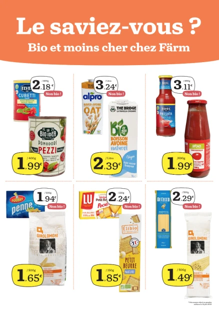 OUI! Le bio est moins cher