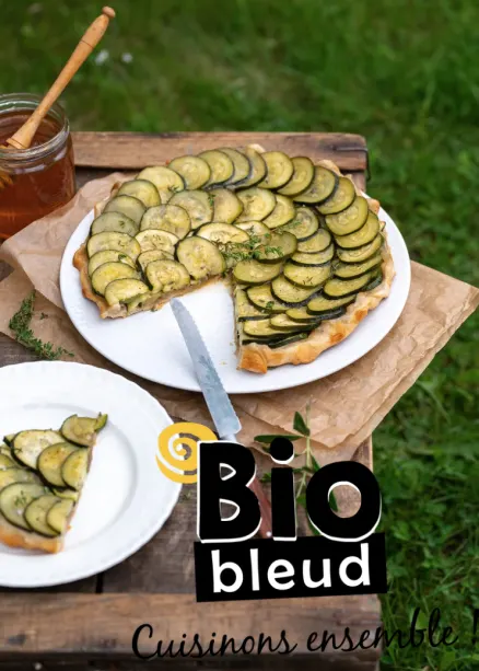 Tarte tatin courgette et confit d’oignon au miel🍯